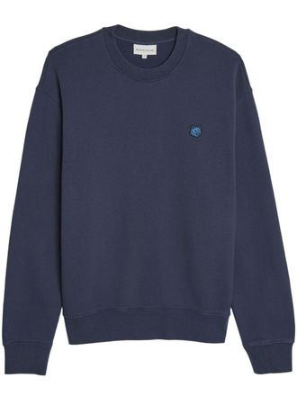 Maison Kitsuné Chillax Fox-motif cotton sweatshirt - men - Cotton - L - Blue