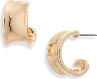 Nordstrom Rack Concave Hoop Earrings in Gold at Nordstrom Rack
