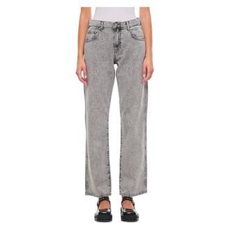 AG - Adriano Goldschmied Straight Fit Jeans, female, Gray, W26, Tenerife Low Rise Straight Denim Trousers