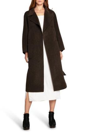 Belle & Bloom Belted Wool Blend Coat in Brown at Nordstrom Rack, Size Large