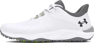 Under Armour Drive Pro Spikeless Golf Wide White Metallic Gun Metal 3026921-100