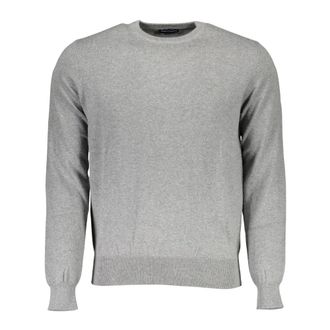 North Sails Round-neck Knitwear, male, Gray, Size: 2XL Crewneck Sweater