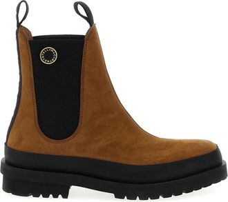 Stella McCartney Chelsea Alter Suede Enkellaarsjes - Dames - Chelseaboots - Bruin - 36 EU - Schoenen