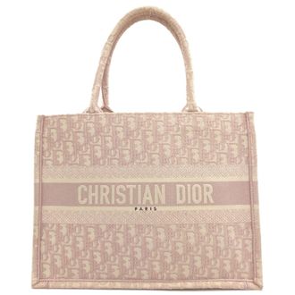 Dior Pink Canvas Tote Bag (Pre-Owned)