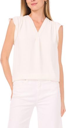 Vince Camuto Flutter Sleeve Top in Neutral at Nordstrom, Size X-Small