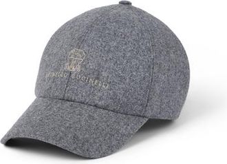 Brunello Cucinelli Baseball cap with logo in Medium Grey at Nordstrom, Size Xx-Large