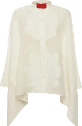 La DoubleJ Foulard Blouse - Dames - Overhemden - Beige - L - Katoen - Overhemden