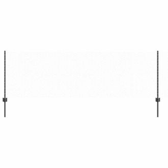 Berkfield Home Fence Posts 11 pcs U-Channel Grey 80 cm Steel, Hexagon Fence Grey
