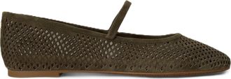 Ralph Lauren Perforated Metallic Detail Minimalist Flats