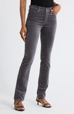 AG - Adriano Goldschmied Mari Mid Rise Slim Straight Leg Corduroy Pants in Baseline at Nordstrom Rack, Size 24