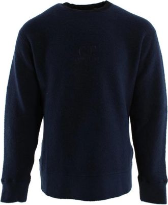 C.P. Company Wollen Trui - Heren - Sweatshirts - Blauw - L - Wol - Hoodies & sweatvesten