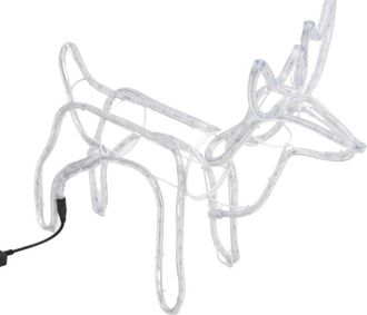 vidaXL Figura de reno Navidad 3 unidades blanco cálido 60x30x60 cm vidaXL