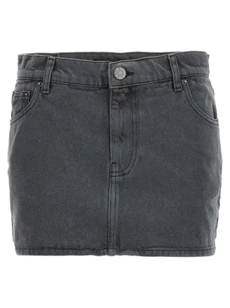 Rotate Grey Denim Skirt