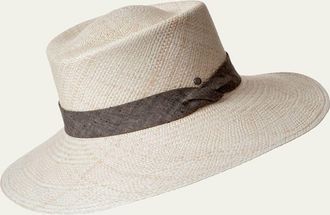 inverni Mens Large-Brim Panama Straw Hat