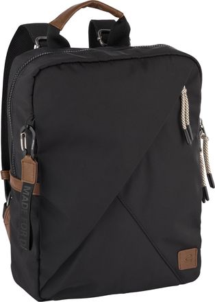 Camel Active Rucksack CAMEL ACTIVE Aurum, Gr. B/H/T: 27cm x 35cm x 9,5cm, schwarz, Polyester, beschichtet, clean, unifarben mit Farbeins&auml;tzen, Rucks&auml;cke Rucksack, 