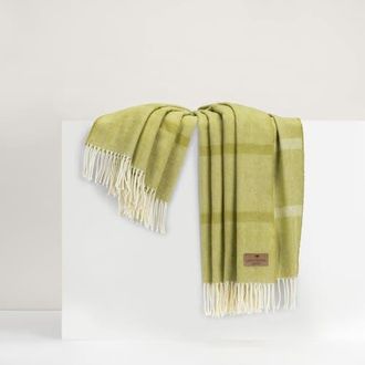 Lands Downunder Montauk Stripe Herringbone Throw in Lemongrass at Nordstrom