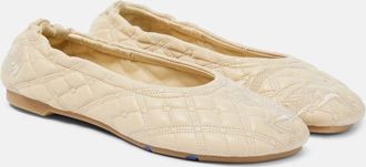Burberry EKD quilted leather ballet flats