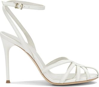 Sergio Levantesi Raykav 6 Tryde Strappy Sandal - Dames - Sandalen met hakken - Wit - 36 EU - Leer - Schoenen