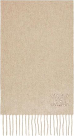 Max Mara Dames Fringed Cashmere Sjaal - Dames - Wintersjaals - Beige - ONE Size - Accessoires