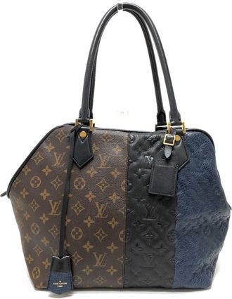 Louis Vuitton Black Blue Brown Galle Monogram Monogram Tote Bag (Pre-Owned)