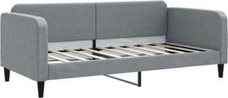 vidaXL Day Bed without Mattress Light Grey 90x190 cm Single Fabric vidaXL