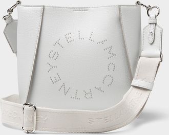 Stella McCartney Womens Studded logo square crossbody bag