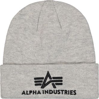 Alpha Industries Skim&uuml;tze ALPHA INDUSTRIES 3D Beanie, Gr. onesize, grau (grau heather), Obermaterial: 100% Polyacryl, M&uuml;tzen Skim&uuml;tze