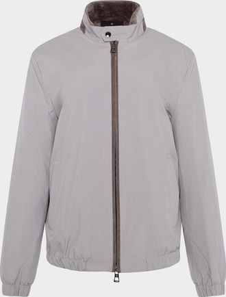 Gorski Men & apos;s Lamb Shearling Lined Bomber Jacket