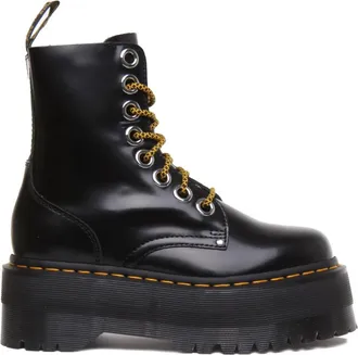 Dr. Martens Jadon Max Platform Boots - Dames - Veterlaarzen - Zwart - 41 EU - Leer - Schoenen