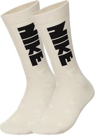 Nike Everyday Essentials Crew Logo Jacquard Sports Socks One Pair Coconut Milk DQ0788-219