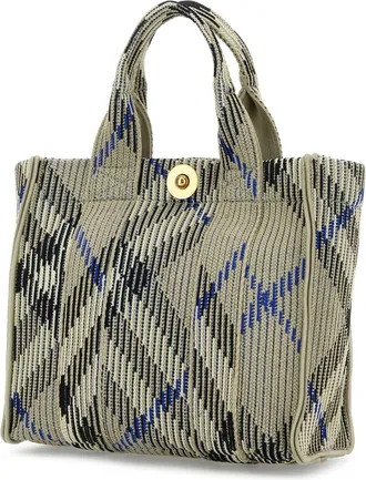 Burberry Womens Knit Tote Beige Nylon