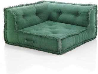 Oresteluchetta Elemento esquinero de 100% algodón verde, funda no desenfundable