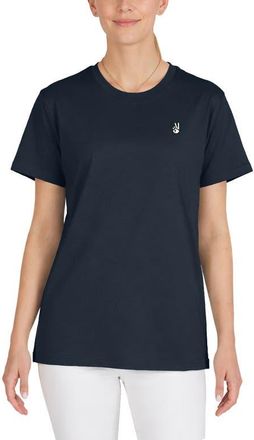 Dalix Womens Peace Sign Jersey Relaxed Tee in Navy Blue at Nordstrom, Size Xx-Large