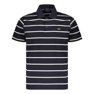 Paul & Shark Paul & Shark, Polo Shirts, male, Blue, Size: 2XL Striped cotton polo