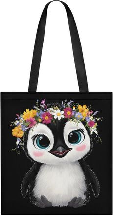 Generic Cute Penguins Tote Bag for Women Men Shoulder Bags Purses Pouch Handbags