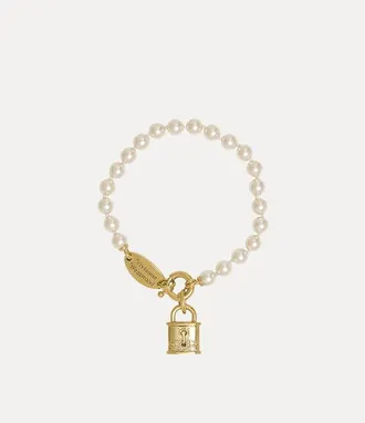 Vivienne Westwood Celestia Small Bracelet Gold Pearls Women