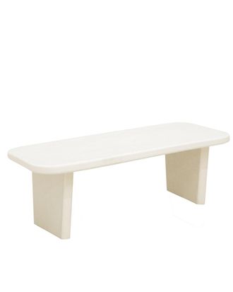 Deco Wood Mesa de centro de microcemento blanco 120x60cm
