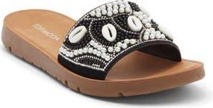 Top Moda Northern Slide Sandal in Black Nubuck at Nordstrom Rack, Size 7.5