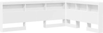 vidaXL Cabecera de almacenamiento Blanco 135 cm Madera contrachapada Vidaxl