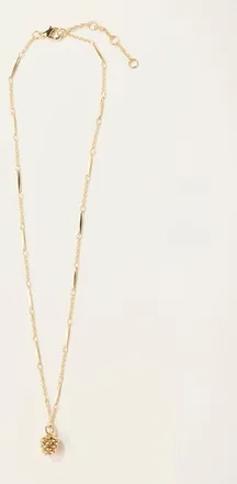 Fat Face FatFace Gold Tone Pinecone Necklace