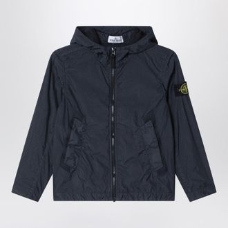 Stone Island Navy blue nylon zip-up jacket