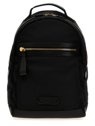 Tom Ford Black Polyester Mens Backpack