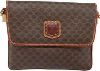 Celine Pre-owned Cross Body Bags, female, Brown, Size: ONE SIZE Pre-owned Canvas Cross Body Bag