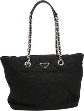 Prada Pre-owned Vintage Nylon Tote Bag - Dames - Vintage Shopper - Zwart - ONE Size - Nylon - Vintage