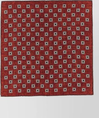 Brunello Cucinelli silk geometric-print double-sided pocket square