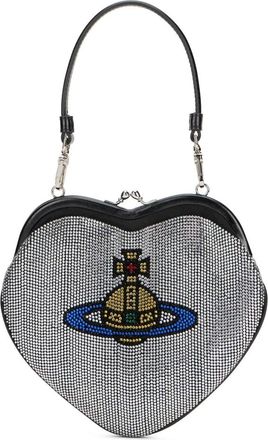 Vivienne Westwood Belle Heart Frame - Dames - Clutches - Grijs - ONE Size - Leer - Tassen