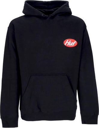 HUF Zwarte hoodie met lange mouwen en kangoeroezak - Heren - Hoodies - Zwart - XL - Katoen - Hoodies & sweatvesten