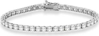 Allurez Eternity Lab Diamond Tennis Bracelet 14k Gold in White Gold at Nordstrom, Size 7