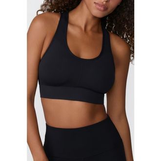 Harper Wilde Seamless Racerback Sports Bra in Black at Nordstrom, Size X-Small