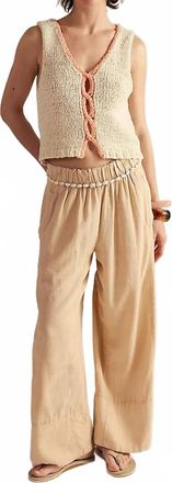 Free People Sicily Sweater Shell Top In Ivory Combo